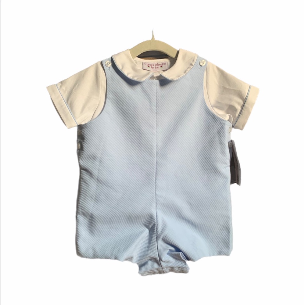 Adorable Baby Blue Shortall Set